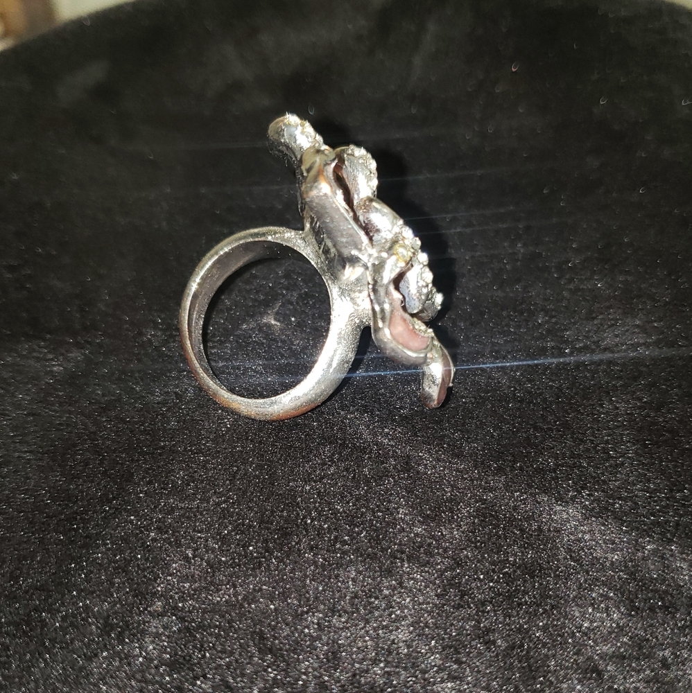 Pink flower ring - Picture 2 of 2